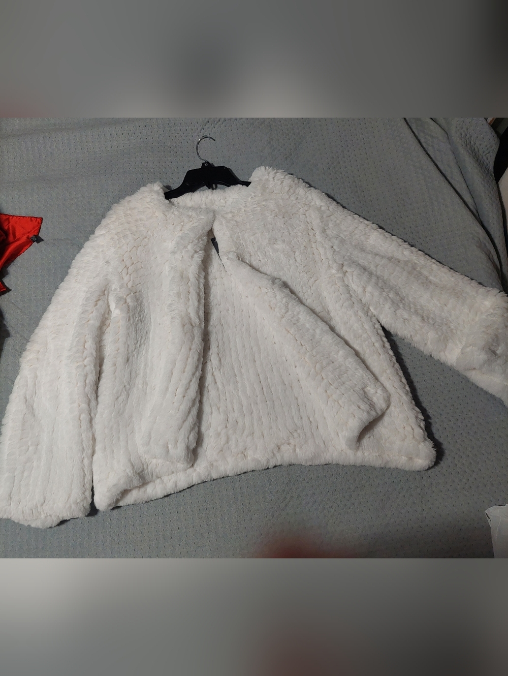 The Limited Cozy White Faux Fur Jacket